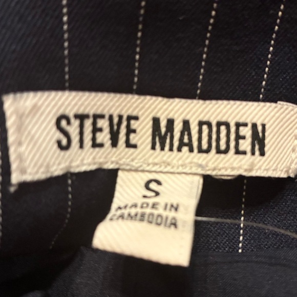 NWT Steve Madden Navy Pinstripe  Sleeveless Dress size small - Picture 3 of 8